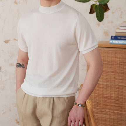 Slim Fit Small Round Neck Short Sleeve