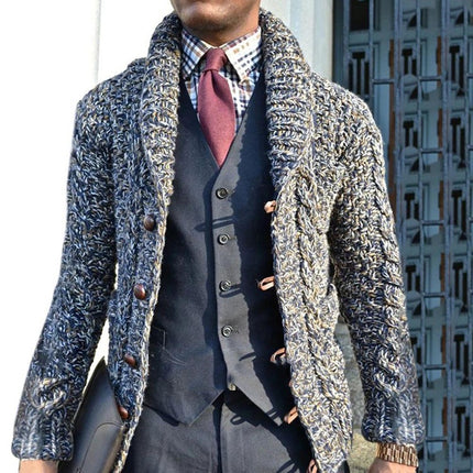 Men's Slim Cardigan Sweater Long Sleeve Jacket