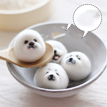 DIY Handmade Material Package Poke Needle Non-finished Wool Felt Dolls Creative Birthday Gift Wool Felt Dumpling