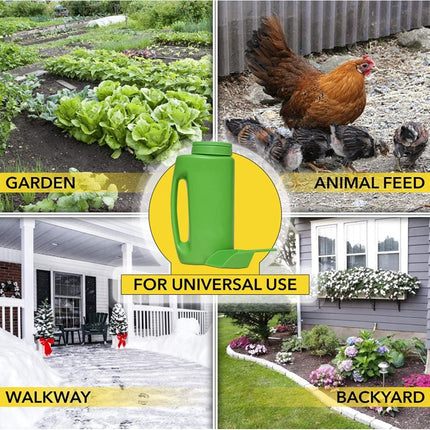 Hand Held Seed Fertilizer Salt Spreader Adjustable Hole 2L