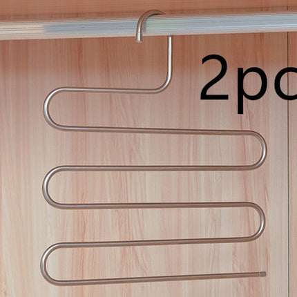 Magic non-slip s-type home pants rack