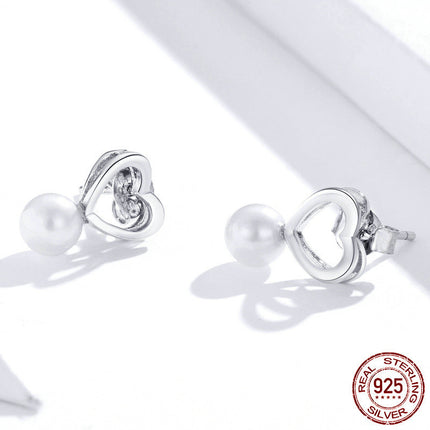 Drop Earrings Fine Jewelry Female Drop Earrings with Pearls Earrings 925 Sterling Silver Jewelry Mother's Day Gift SCE006