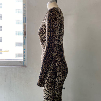 Mid-Waist Pullover Autumn And Winter V-neck Dress