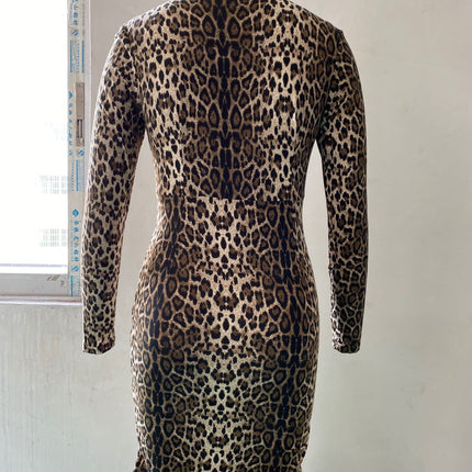 Mid-Waist Pullover Autumn And Winter V-neck Dress