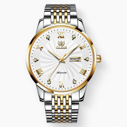 Simple Mechanical Watch Diamond Waterproof Business Watch