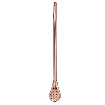 Stirring Spoon With Stainless Steel Filter Straw