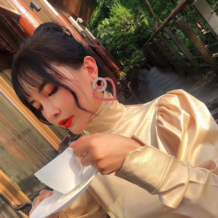 Fashion peach Heart Accessories Earrings