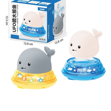 Baby Cute Cartoon Whale Floating Spraying Water Bath Toys With Light Music LED Light Baby Toys