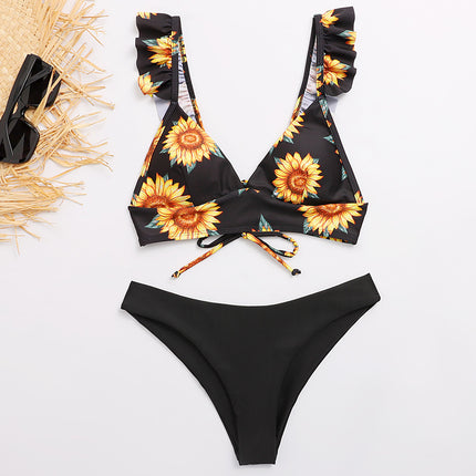 Sunflower Bikini European And American Sexy Triangle Swimsuit