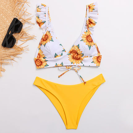 Sunflower Bikini European And American Sexy Triangle Swimsuit