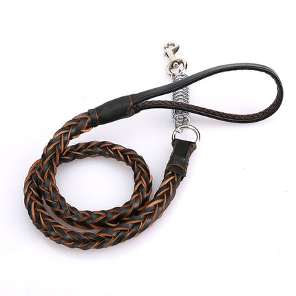 Pet Eight-strand Cowhide Spring Traction Rope