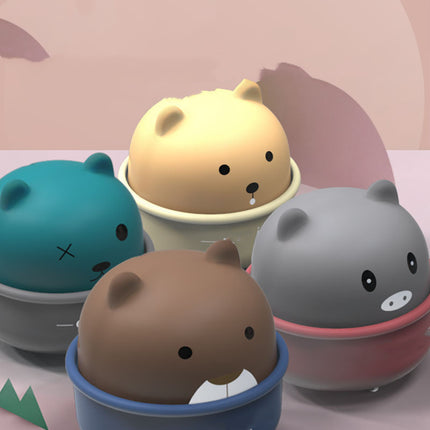 Mini Baby Toy Car Wind Up Cartoon Animal Toy Press and Go Vehicles