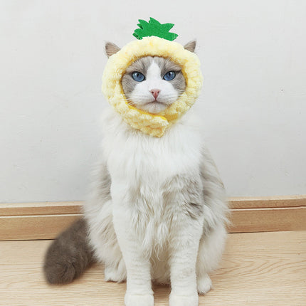 Cute Pineapple Cat Hat Warm Puppet Headdress