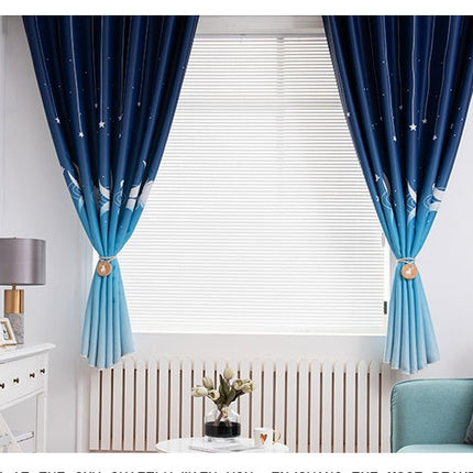 Simple And Modern Rural Home Bedroom Shading Printed Curtain Fabric