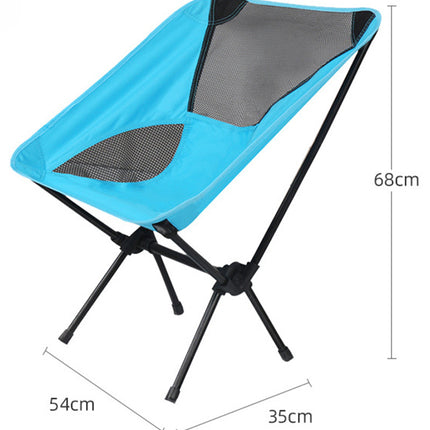 Ultralight Outdoor Folding Camping Chair Picnic Foldable Hiking Leisure Travel Beach Backpack Moon Chair Portable Fishing Chair