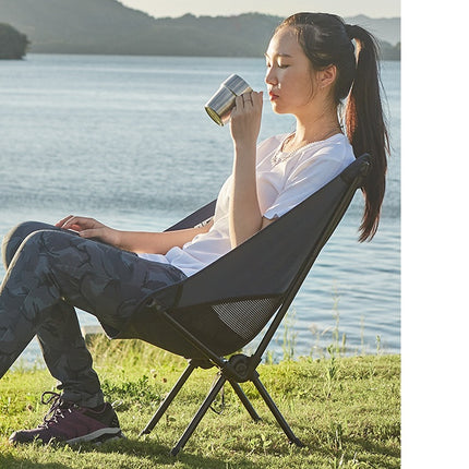 Ultralight Outdoor Folding Camping Chair Picnic Foldable Hiking Leisure Travel Beach Backpack Moon Chair Portable Fishing Chair