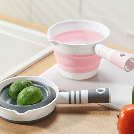 Folding Portable Collapsible Bucket Outdoor Telescopic Barrel Kitchen Camp Bucket Hanging Foldable Water Scoop Water Scoop