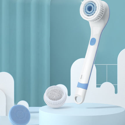 Electric Bathing Device Convenient Waterproof Silicone Rubbing Mud and Back Electric Bathing Brush