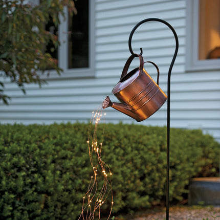 Watering Can Fairy Lights Garden Feature Art Watering Can with Lights for Outdoor Indoor Tree Decoration