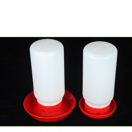 The Bird Feeds The Water Bottle To The Pigeon With A Waterer