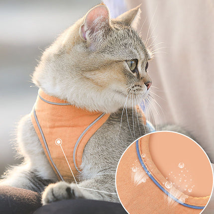 Cat Traction Rope Home Vest-Style Chest Harness Cute Anti-Stroke Cat Walking Rope