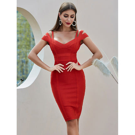 Cross-Border Sources Of Ebay Women's Party Dress, Double Shoulder Strap, Suspender Dress, Dress Wholesale And Retail One Drop Shipping