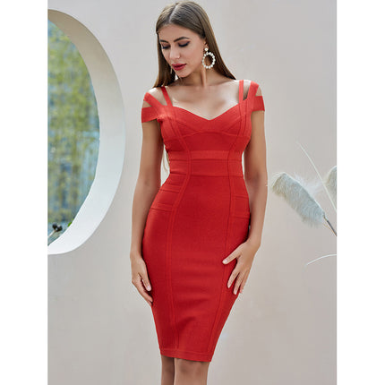 Cross-Border Sources Of Ebay Women's Party Dress, Double Shoulder Strap, Suspender Dress, Dress Wholesale And Retail One Drop Shipping