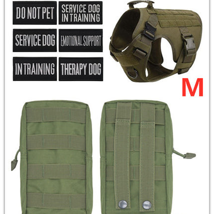 Military Tactical Dog Harness German Shepherd Adjustable Pet Dog Back