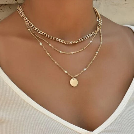 Women's Crystal Dot Multilayer Necklace