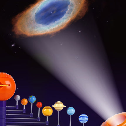 Colorful Solar System LED Sky Projector Rotating Voice Control Music Player Tecnology DIY Planetarium Model STEAM Education Toy