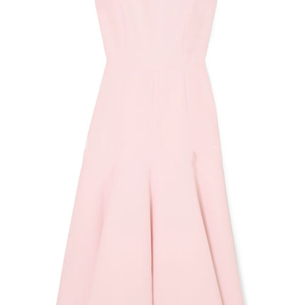 Spring And Summer New Pink Sweet Round Neck Large Skirt Dress Women