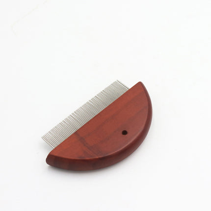 Pet Knotted Comb For Dogs And Dogs Stainless Steel Row Comb For Cats And Dogs Flea Comb With Wooden Handle