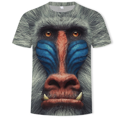 Animal Monkey Print 3D Digital Printing Men's T-Shirt