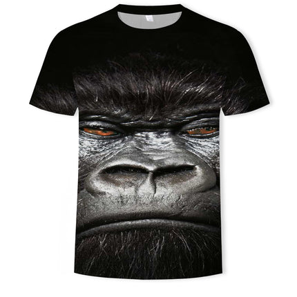 Animal Monkey Print 3D Digital Printing Men's T-Shirt