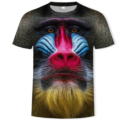 Animal Monkey Print 3D Digital Printing Men's T-Shirt