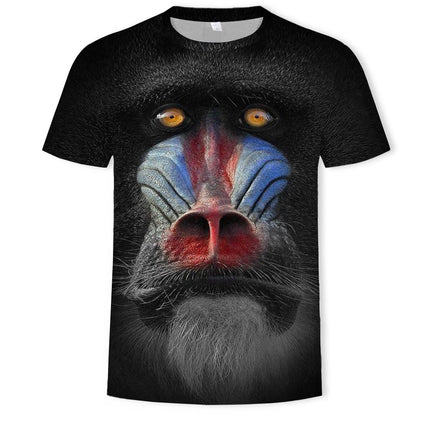 Animal Monkey Print 3D Digital Printing Men's T-Shirt
