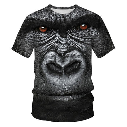 Animal Monkey Print 3D Digital Printing Men's T-Shirt