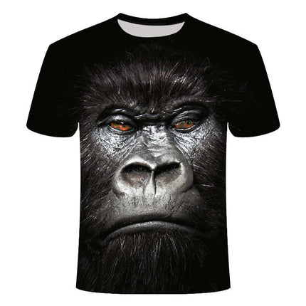 Animal Monkey Print 3D Digital Printing Men's T-Shirt