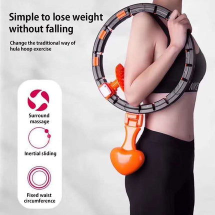 Adjustable Smart No Falling Hoops Thin Waist Abdominal Exercise Intelligent Counting Hoop Home Gym Training Massage Sport Hoops