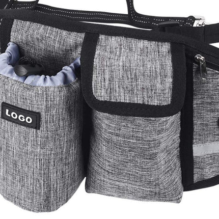 Dog Training Leash Waist Bag Hands-Free Outdoor Pet Running Walking Leash Portable Dog Food Water Cup Storage Bags