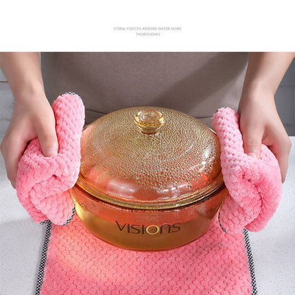 Kitchen Non-stick Oil Thickened Absorbent Rag Dish Towel