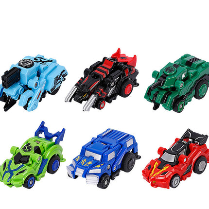 Creative Jumping Warrior Deformation Battle Toy Car Bounce Transformation Robot New Anime PVC Action Figures Boys Toys Game Set