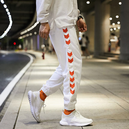 Men'S Spring Fashion Leisure Pants New Youth Boys' Loose Small Feet White Sports Pants