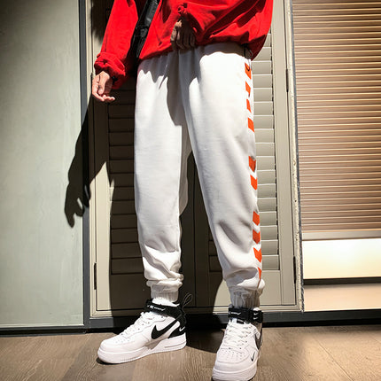 Men'S Spring Fashion Leisure Pants New Youth Boys' Loose Small Feet White Sports Pants