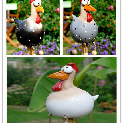 Yard Art Decor Chicken Garden Lawn Plug Hen Rooster Ornaments Hens Bird Statues Edge Seater Indoor Outdoor Decorations