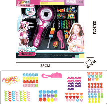 Girls Electric Automatic Hair Braid DIY Stylish Braiding Hairstyle Tool Twist Braider Machine Weave Roller Pretend Kids Toys