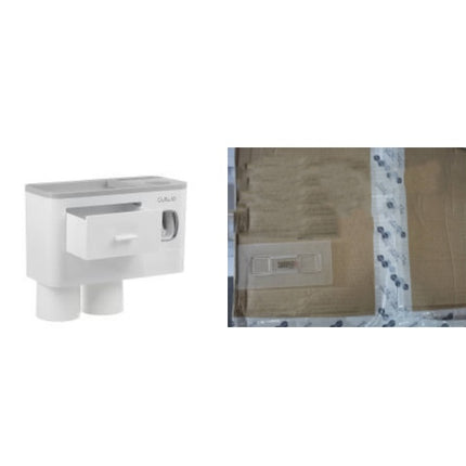 Non-marking Hanging Magnetic Toothbrush Holder Single Drawer Storage Rack With Toothpaste Squeezer Toiletry Set