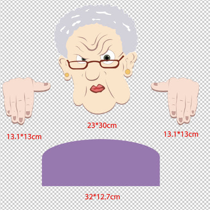 Funny Art Garden Fence Decoration Nosy Old Man Lady Gardening Decoration For Home Garden Outdoor Decoration