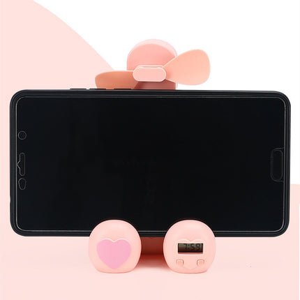 Portable Mini Watch Fan USB Charging Air Cooling Fan Removable Desktop Fan With Colorful Lights For Student Kids Gifts For Home