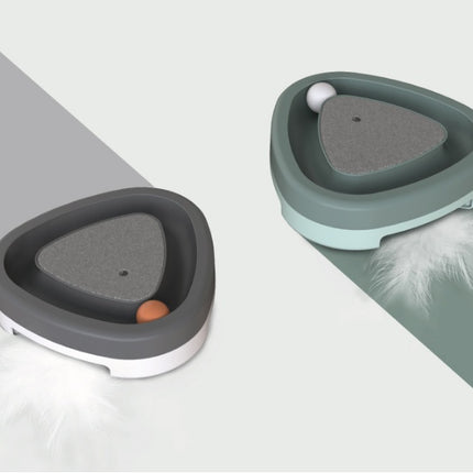 Pet Cat Self-hey Toy Smart Funny Cat Triangle Turntable Electric Toy Cat Scratcher